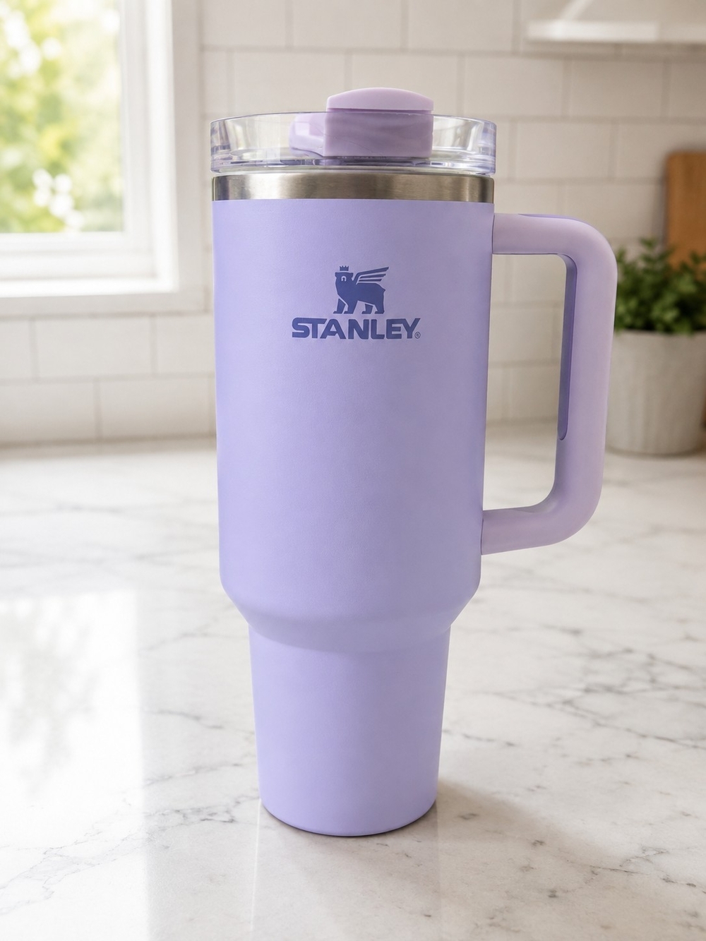 New 40oz Stanley Insulated Travel Mug with Handle, Lilac Purple Color